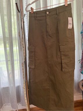 PacSun Olive Utility Skirt